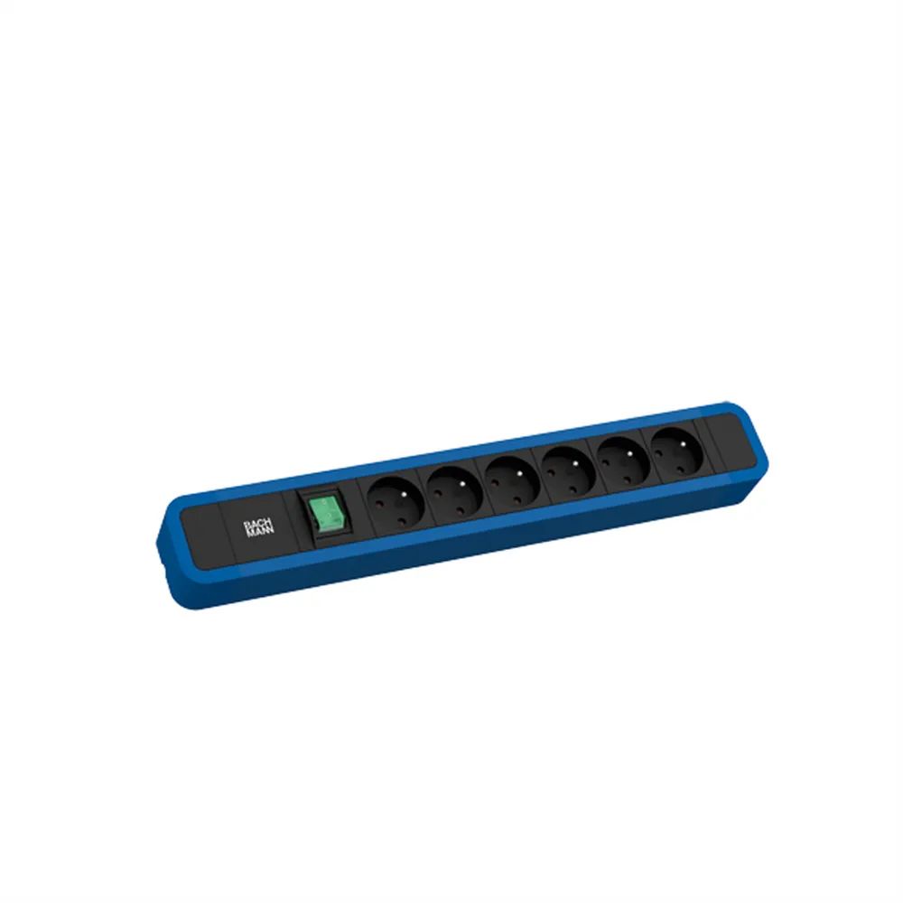BACHMANN PRIMO 2 6xUTE 1xSchalter 2,0m CEE7/7 RAL5010