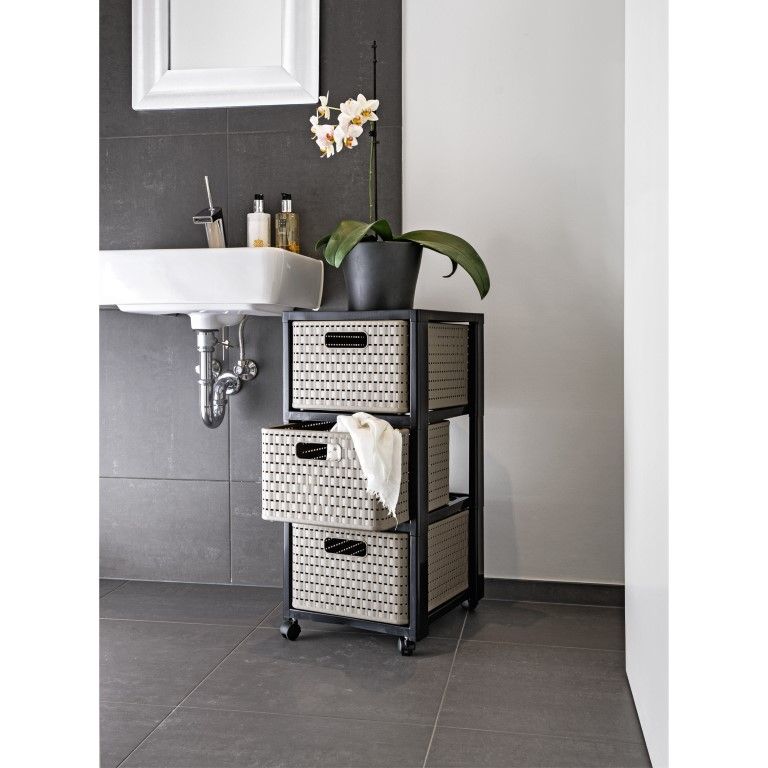 Rotho Tower 3 x A4 mit Rollen COUNTRY