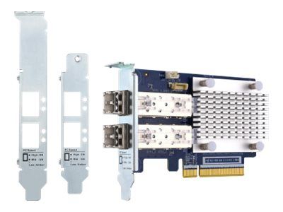QNAP QXP-32G2FC - Hostbus-Adapter - PCIe 3.0 x8 Low-Profile - 32Gb Fibre Channel Gen 6 x 2 - mit 2 x SFP+-Transceiver (TRX-32GFCSFP-SR)