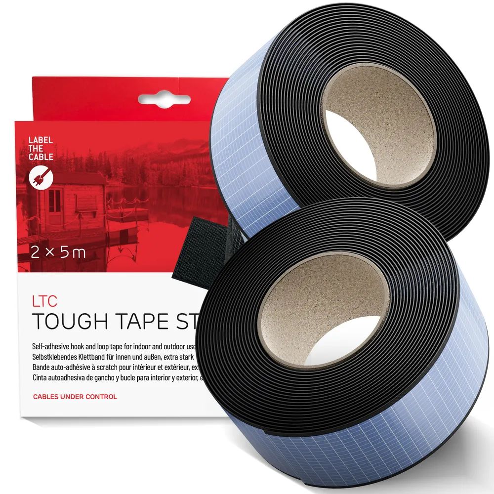 Label-the-cable LTC Klettrolle Tough Tape Strap Bündeln&Ordnen schw