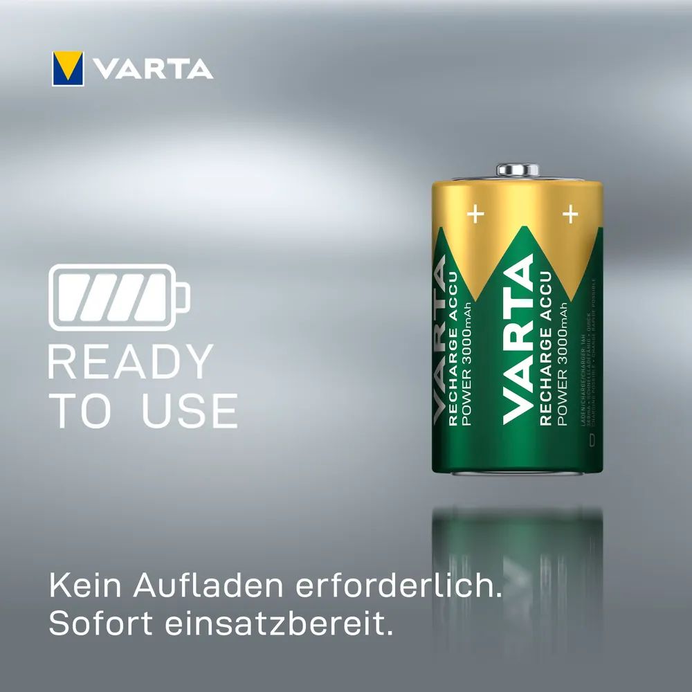 VARTA RECHARGE ACCU Power D 3000mAh Blister 2