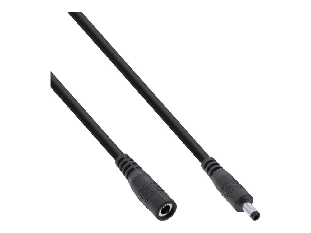 InLine Verlängerungskabel DC Stecker 4,0x1,7mm - schwarz - 0,5m