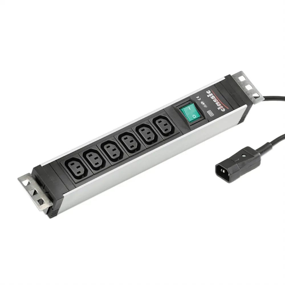 Bachmann Steckdosenleiste (Rack - einbaufähig) - Eingabe, Eingang IEC 60320 C14 - Ausgangsanschlüsse: 6 (power IEC 60320 C13)