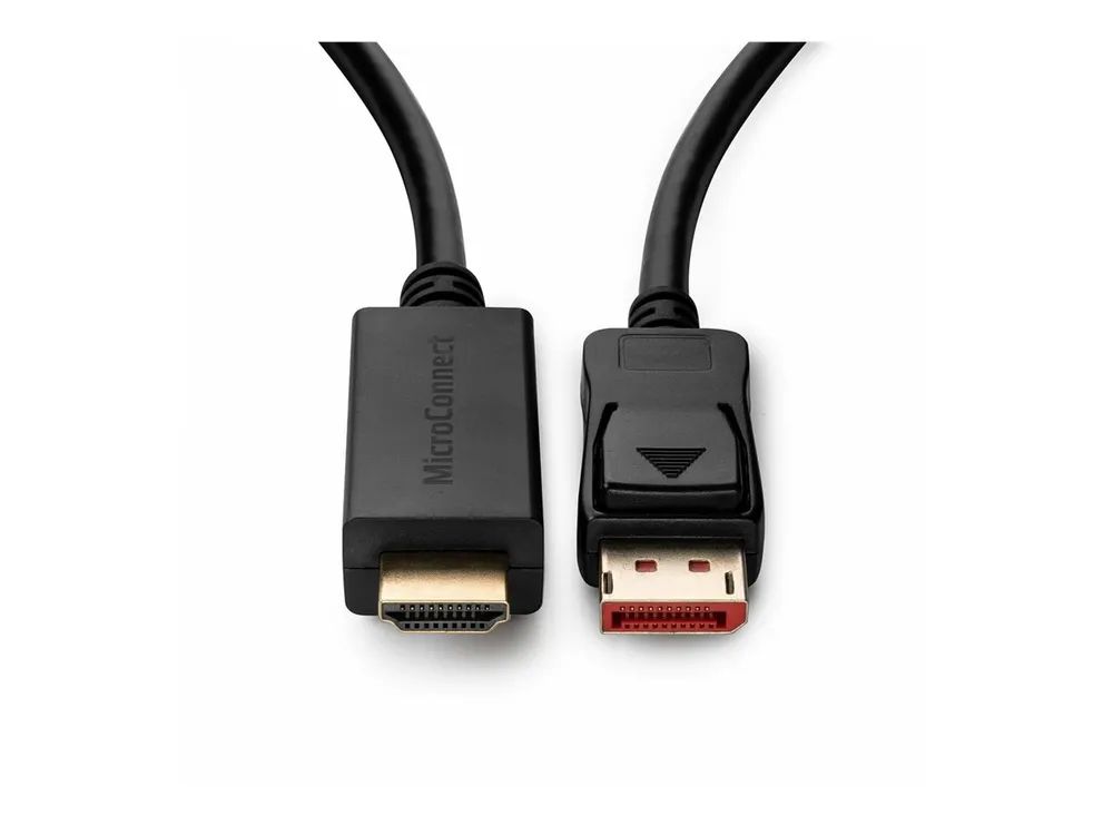 MicroConnect Adapterkabel - DisplayPort männlich eingerastet zu HDMI männlich - 1.5 m - Dreifachisolierung - Schwarz - unterstützt 4K 60 Hz (4096 x 2160)