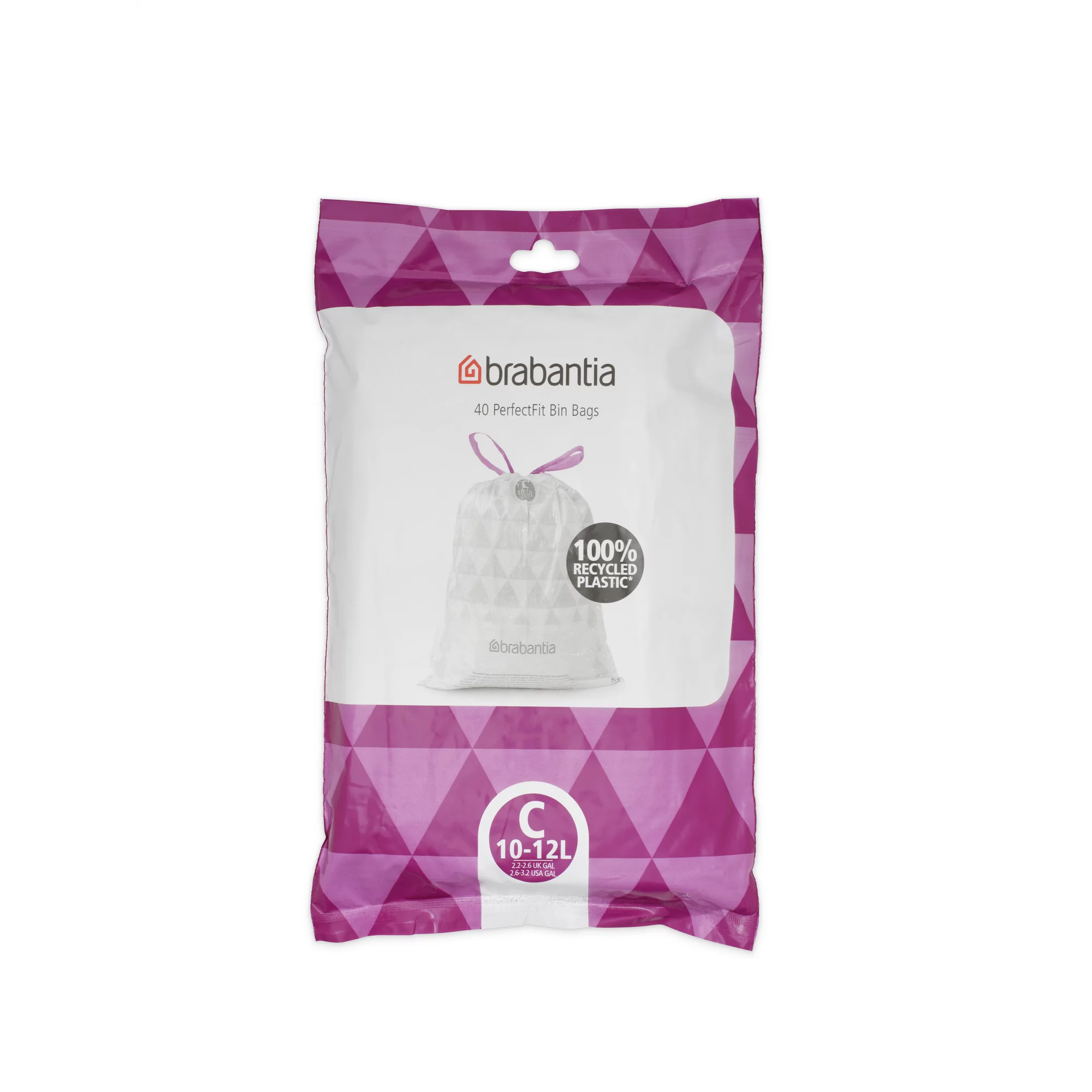 Brabantia Müllbeutel Spenderverpackung PerfectFit Beutel 10-12 L (C) 40Stk