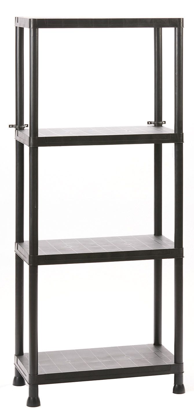 VOG PP-Regal mit 4 Böden, Abmessungen: 60 x 30 x 138 cm