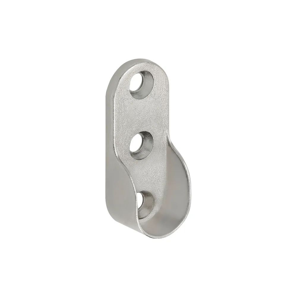 ITALIANA FERRAMENTA Schrankrohrlager Oval 1 für Schrankrohr 30x15 mm, vernickelt