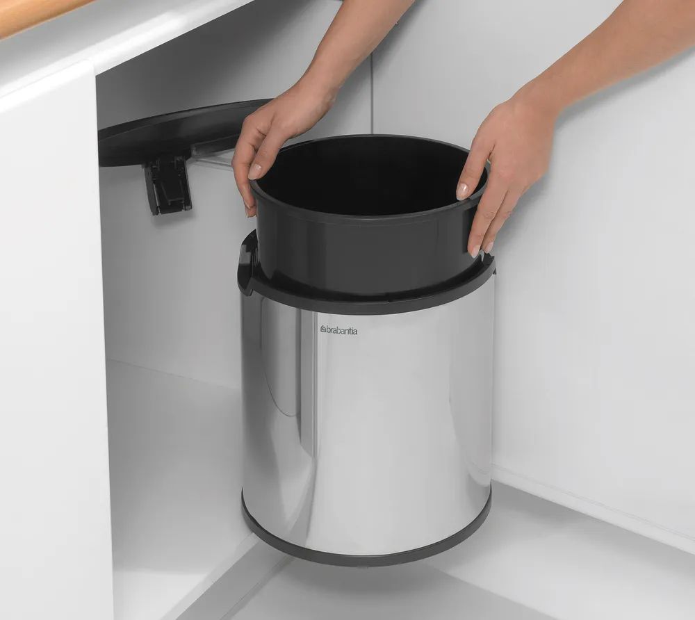 Brabantia Einbaueimer Built-in Bin 15L, rund - Brilliant Steel