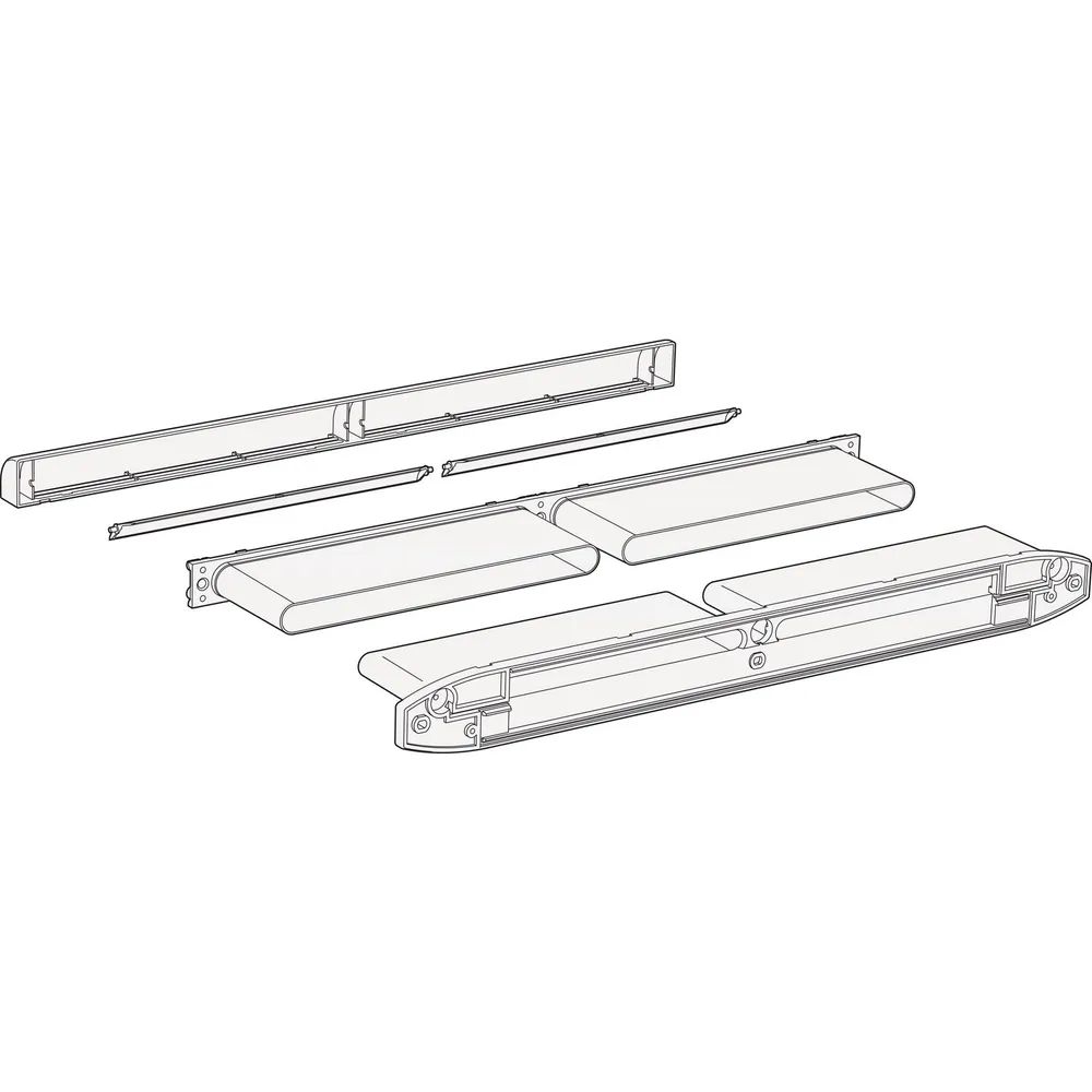 SIEGENIA Kanal-Set für Fensterlüfter Aeromat midi HY, Kunststoff weiß RAL9016