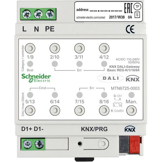 Schneider Electric KNX DALI-GW B REG-K/1/16/64 1K / SCHN.E MTN6725-0003