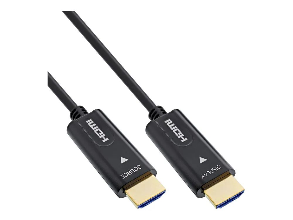 InLine HDMI AOC Kabel - High Speed HDMI mit Ethernet 4K/60Hz Stecker/Stecker 10m