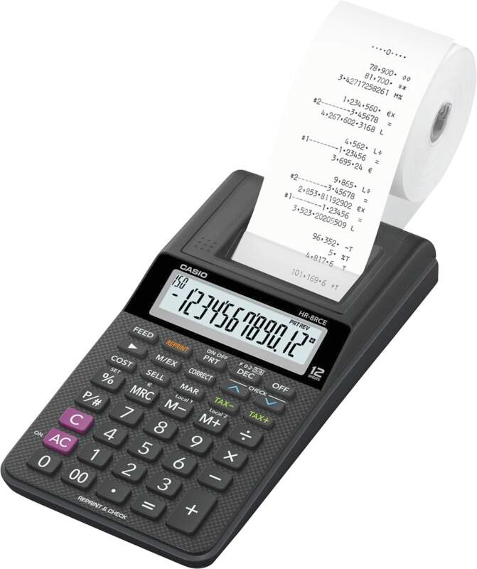 Casio Druckender Rechner HR-8RCE BK
