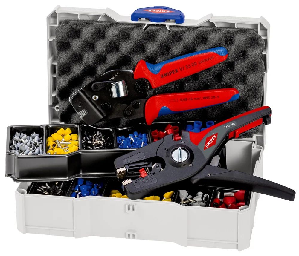KNIPEX Crimp-Sortiment für Aderendhülsen 13-teilig 265 mm