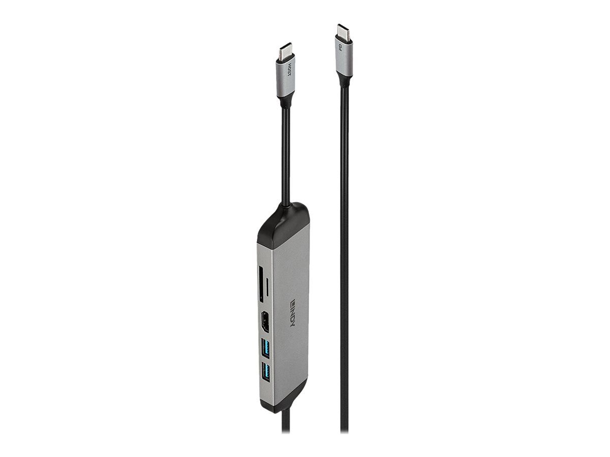 Lindy USB 3.2 Type C Laptop Micro Dock with 1.4m USB PD Charging Cable