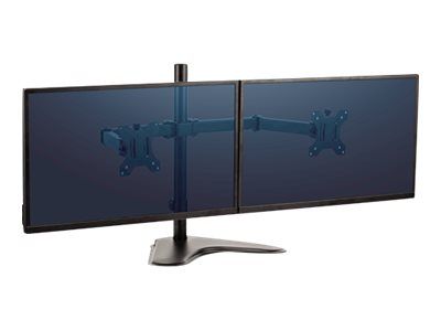 Fellowes Professional Series Free-standing Dual Horizontal Monitor Arm - Aufstellung - für 2 Monitore - Kunststoff, Aluminium, Stahl - Schwarz - Bildschirmgröße: bis zu 68,6 cm (bis zu 27 Zoll)