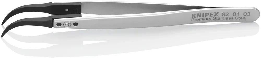 KNIPEX Pinzette mit Wechselspitzen ESD Glatt 130 mm