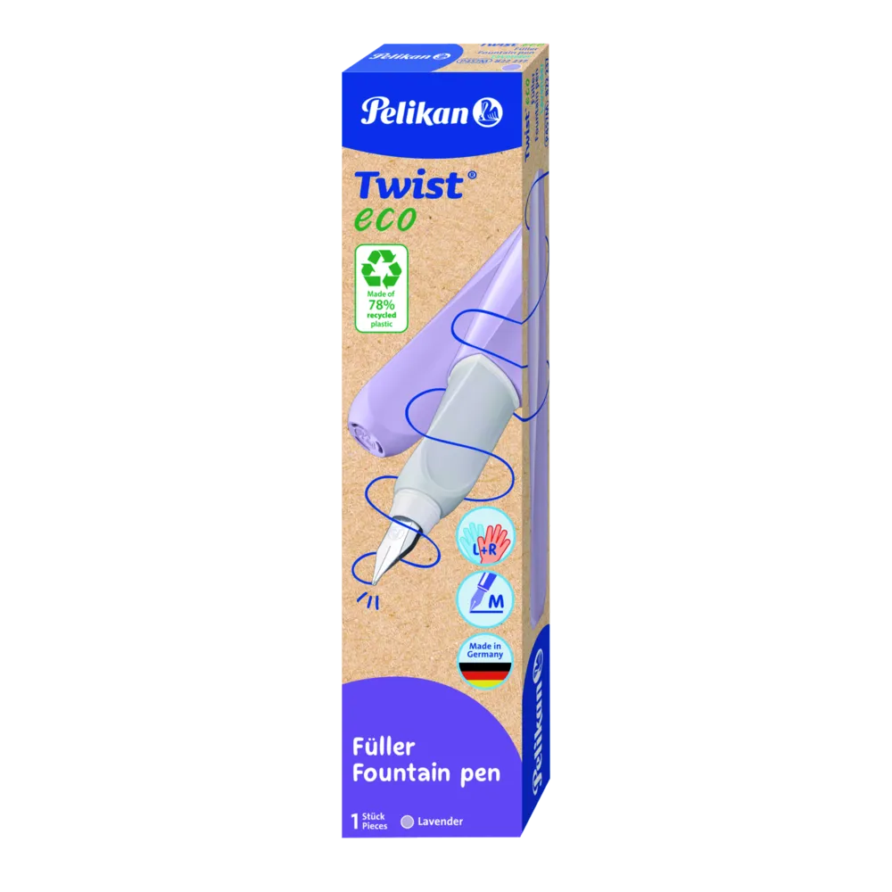 Pelikan Twist® eco Füller für Rechts- und Linkshänder, lavender, Feder M