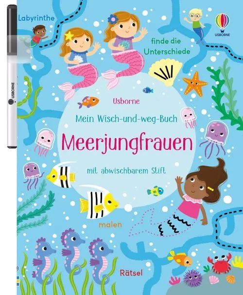 dtv Verlagsgesellschaft mbH & Co.KG Mein Wisch-und-weg-Buch: Meerjungfrauen