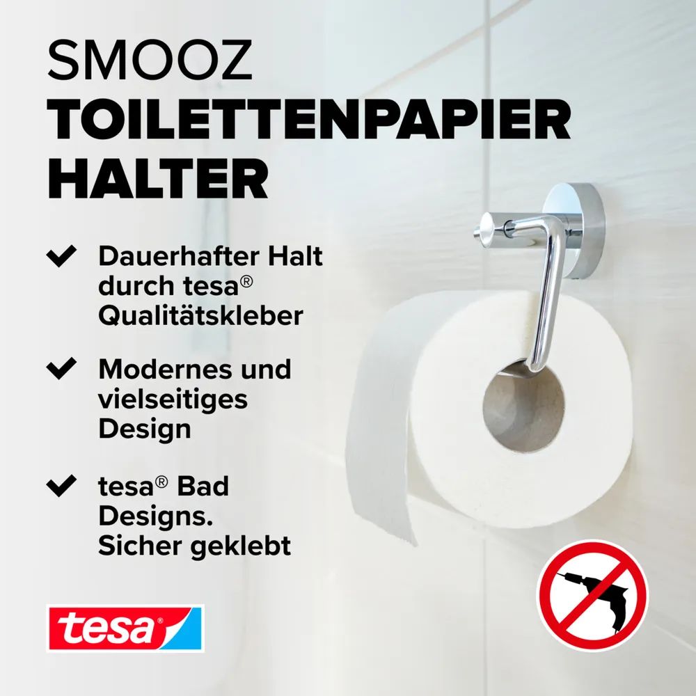 Tesa Smooz - Toilettenpapierhalter - Metall