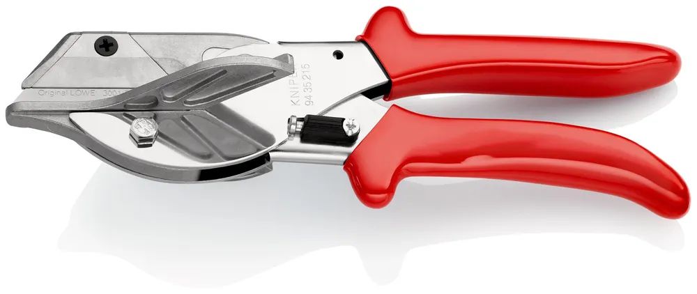KNIPEX Gehrungsschere für Kunststoff- und Gummiprofile mit Kunststoff-Hüllen verchromt 215 mm