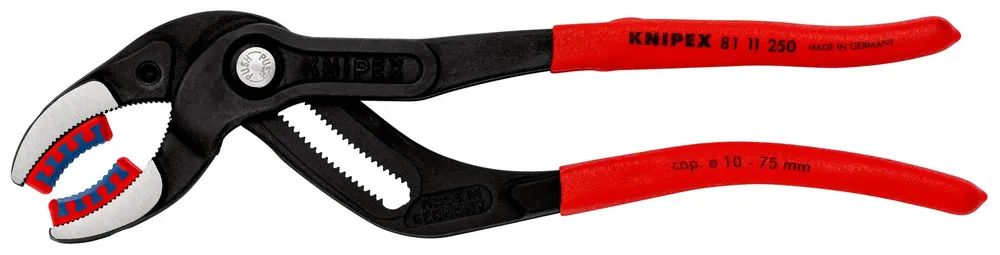 KNIPEX Siphon- und Connectorenzange "SpeedGrip" mit rutschhemmendem Kunststoff überzogen schwarz atramentiert 250 mm
