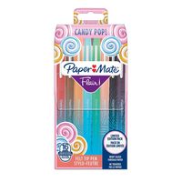 Paper Mate Flair Candy Pop - Medium - 16 Farben - Mehrfarben - Rundspitze - 1 mm - Mehrfarben