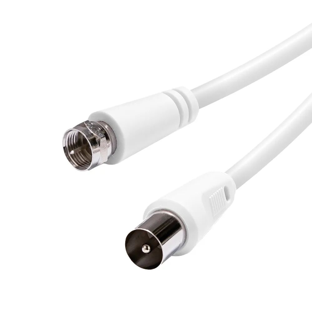 VIVANCO Empfängeranschlusskabel F Stecker  Koax Stecker 75dB, 1,5m