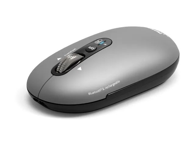 PORT Designs PORT Connect Professional PURE - Maus - wiederaufladbar - optisch - 4 Tasten - kabellos - 2.4 GHz, Bluetooth - kabelloser Empfänger (USB)