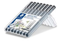 STAEDTLER pigment liner 308 - Fineliner - Schwarz - Pigmenttinte (Packung mit 8)