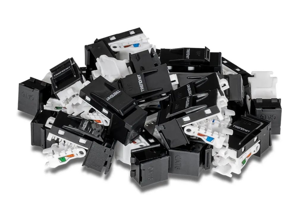 TRENDnet TC-K25C6BK - Modulare Eingabe - CAT 6 - Schwarz - TAA-konform (Packung mit 25)