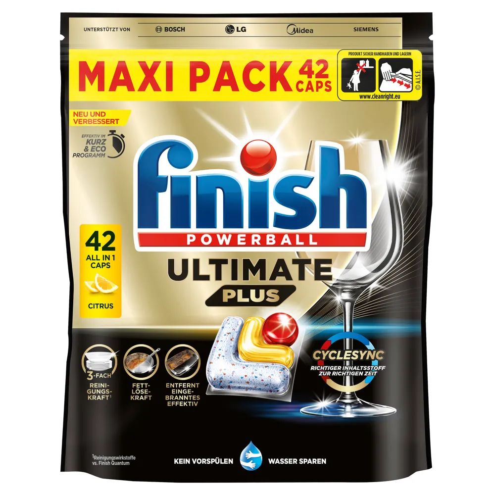 Finish Ultimate Plus Maxipack Citrus 42 Caps        