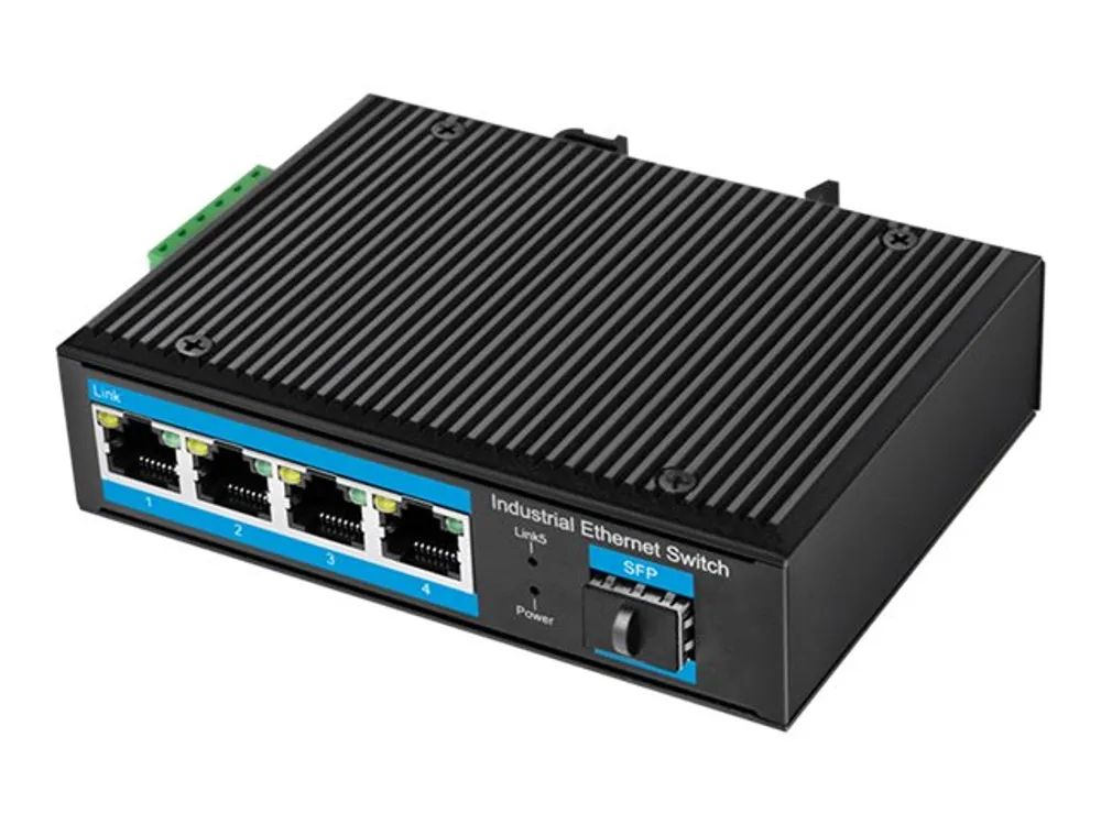 LogiLink 4-Port Gigabit Ethernet Switch 1000Mbit/s+1 SFP PT - Switch - 1 Gbps