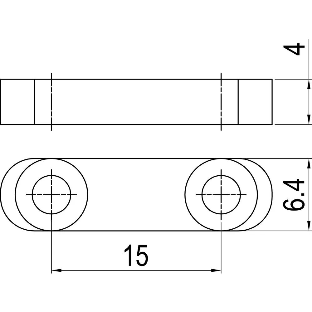 ABS Innovation GmbH  IMH-ABS Optionaler Gleitstein für Mitnehmerhaken, 24x6,4x4 mm, schwarz verzinkt