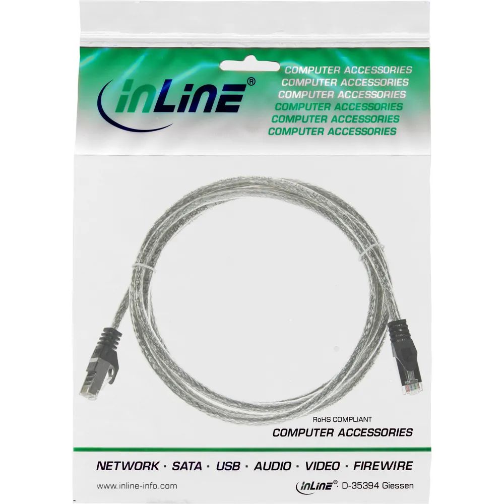 InLine Patchkabel - SF/UTP - Cat.5e - transparent - 2m