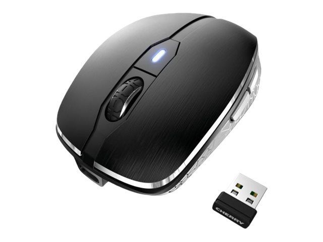 Cherry MW 8C ADVANCED - Maus - ergonomisch - optisch - 6 Tasten - kabellos - 2.4 GHz, Bluetooth 4.0 - kabelloser Empfänger (USB)