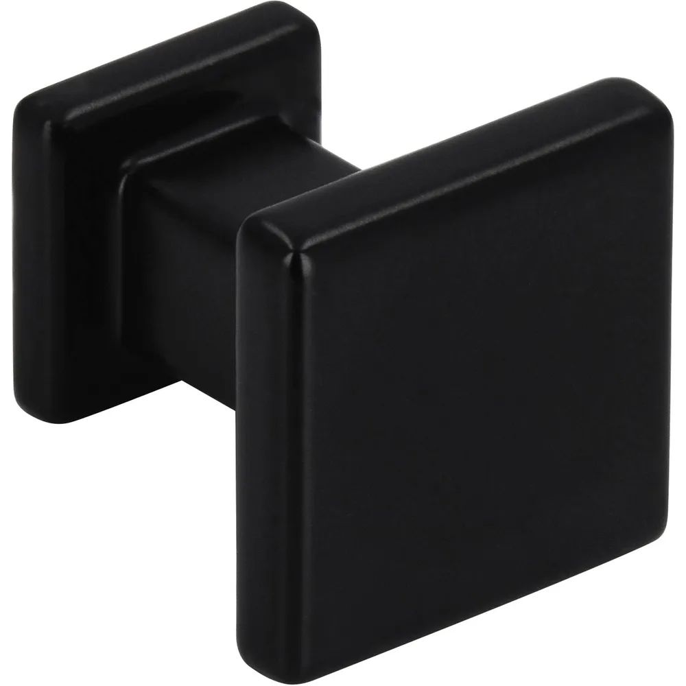 Siro Möbelknopf Baios 20 x 20 mm, Zinkdruckguss schwarz matt