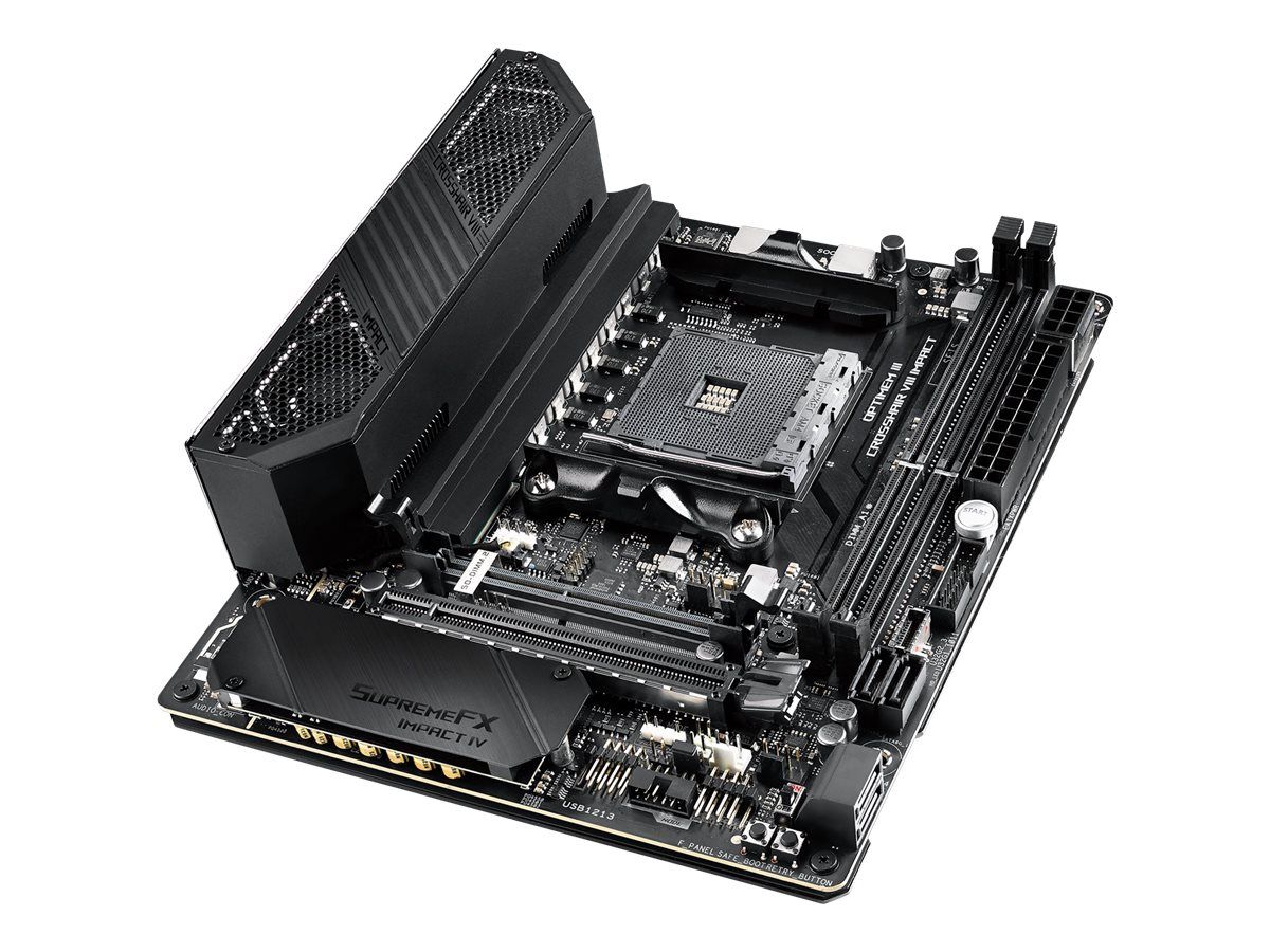 ASUS ROG Crosshair VIII Impact - Motherboard - ATX - Socket AM4 - AMD X570 Chipsatz - USB-C Gen2, USB 3.2 Gen 1, USB 3.2 Gen 2 - Gigabit LAN, 2.5 Gigabit LAN - HD Audio (8-Kanal)