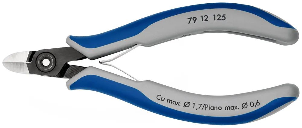 KNIPEX Präzisions-Elektronik-Seitenschneider mit Mehrkomponenten-Hüllen brüniert 125 mm