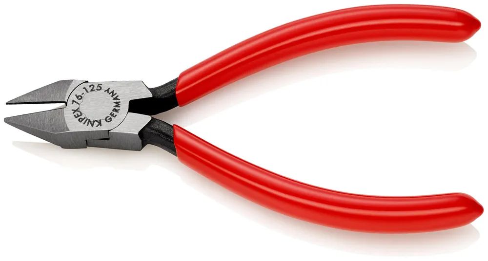 KNIPEX Seitenschneider für Elektromechaniker mit Kunststoff überzogen schwarz atramentiert 125 mm
