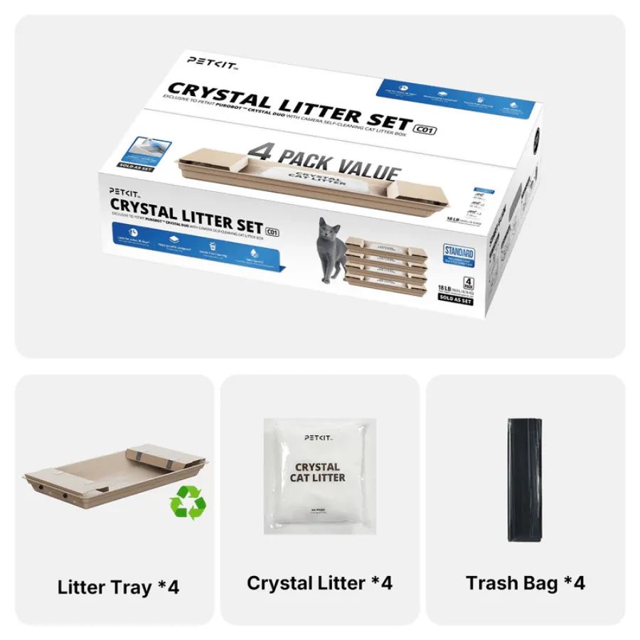 PETKIT Crystal PH Katzenstreu - 4 Beutel C01