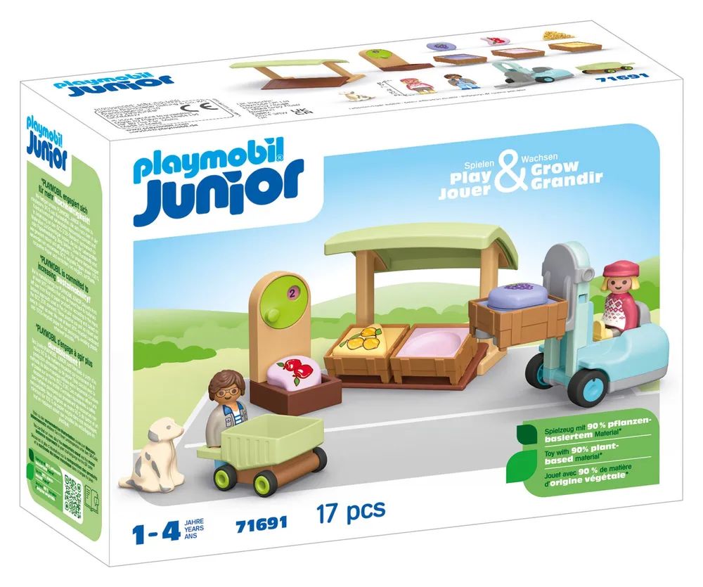 geobra Brandstätter Stiftung & Co.K Junior: Bio-Marktstand & Gabelstapler