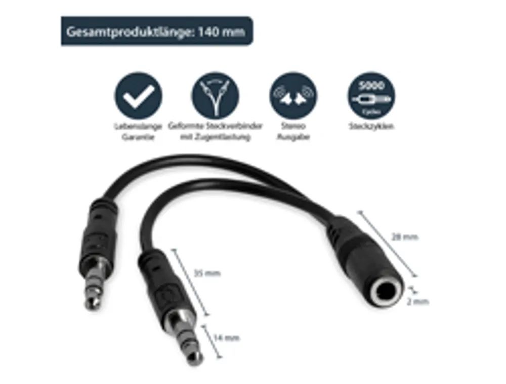 StarTech.com 3,5mm Audio Klinke Y Kabel - Headset Splitter