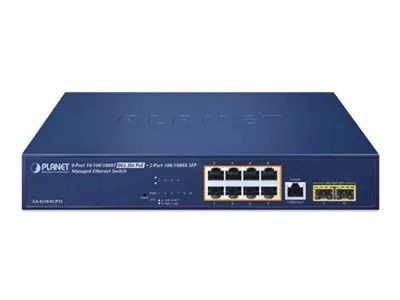 Planet GS-4210-8UP2S - Switch - L4 - managed - 8 x 10/100/1000 + 2 x 100/1000 SFP - an Rack montierbar - PoE++ (180 W)