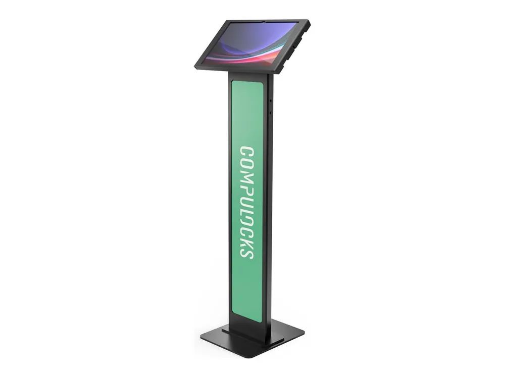 Compulocks Galaxy Tab S9 Ultra 14.6" Apex Enclosure Brandable Floor Stand - Aufstellung - für Tablett - Branding-fähig - verriegelbar - Metallrahmen - Schwarz - Bildschirmgröße: 37.1 cm (14.6")