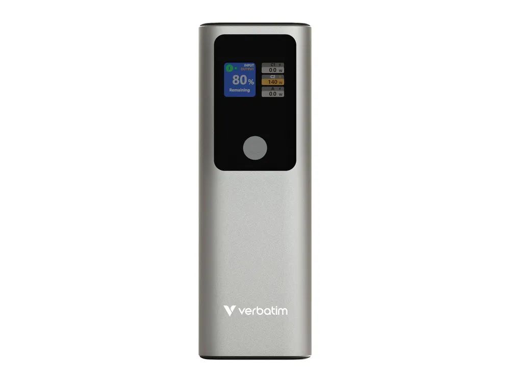 Verbatim Charge 'n' Go - Induktive Power Bank - Magnethalterung - 27000 mAh - 65 Watt - Fast Charge - 3 Ausgabeanschlussstellen (24 pin USB-C)