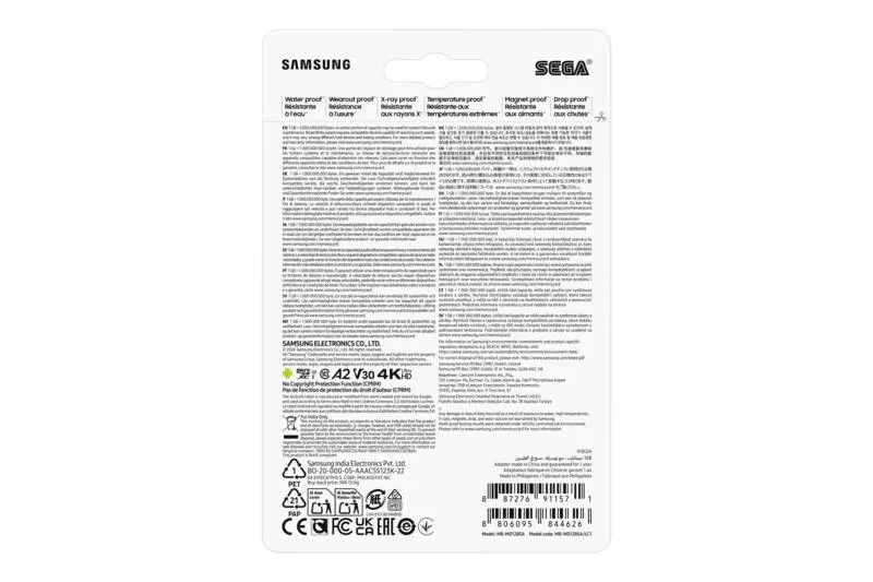 Samsung PRO Plus MB-MD128SA - Sonic the Hedgehog Flash-Speicherkarte (microSDXC-an-SD-Adapter inbegriffen)
