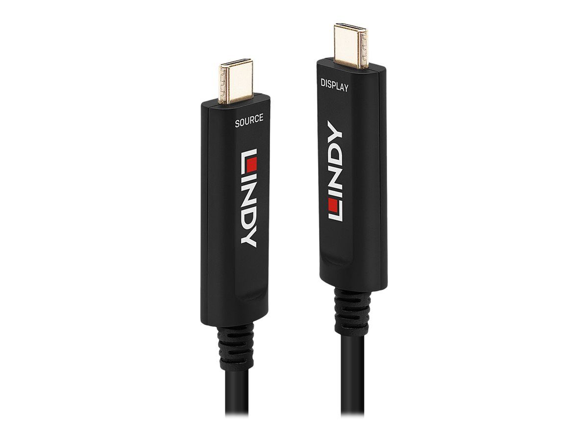 Lindy Fibre Optic Hybrid USB Type C Video Cable - USB-Kabel - 24 pin USB-C (M)