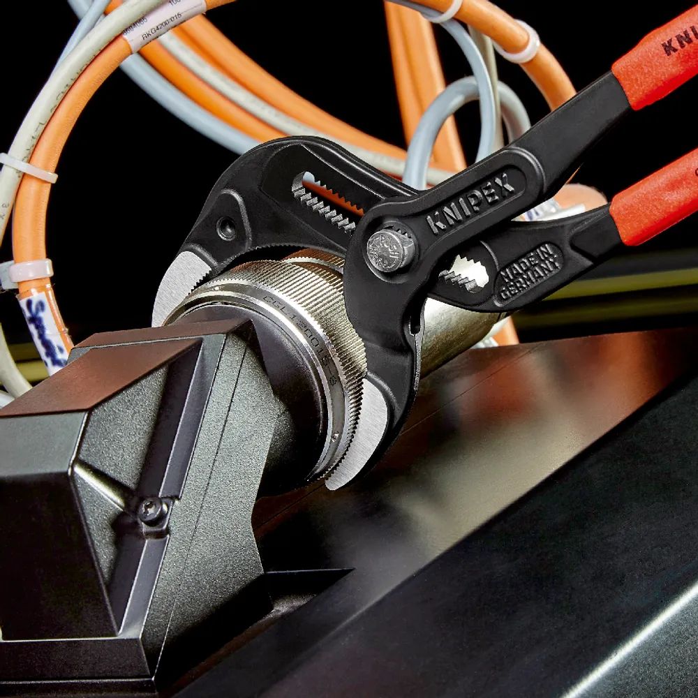 KNIPEX Siphon- und Connectorenzange "SpeedGrip" mit rutschhemmendem Kunststoff überzogen schwarz atramentiert 250 mm