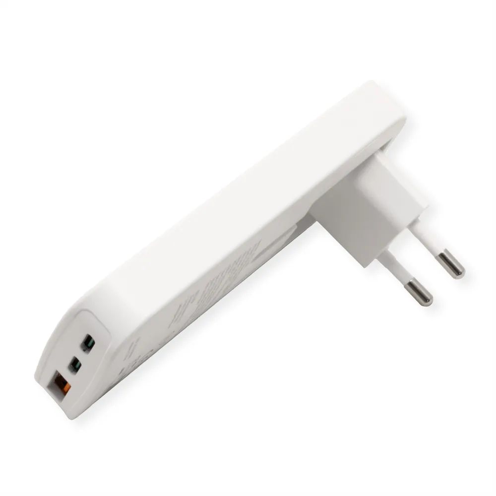 ROLINE USB Charger, schlank, mit klappbarem Euro-Stecker, 65W