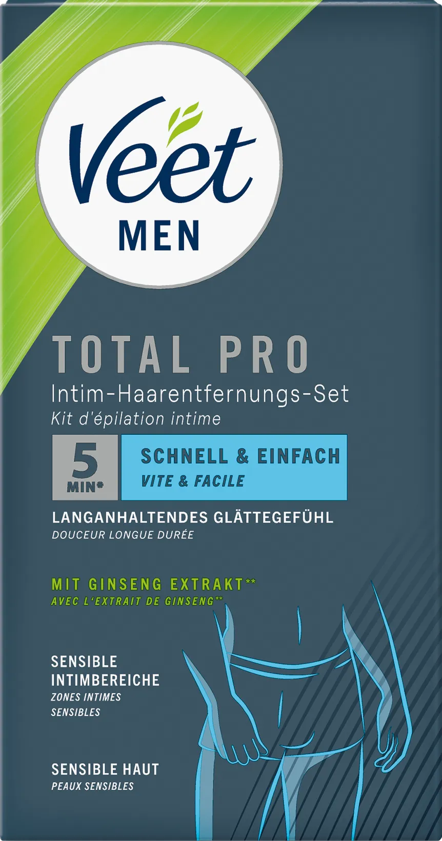 Veet Men Intim-Haarentfernungs-Set (Cream 100ml / Balm 50ml) 